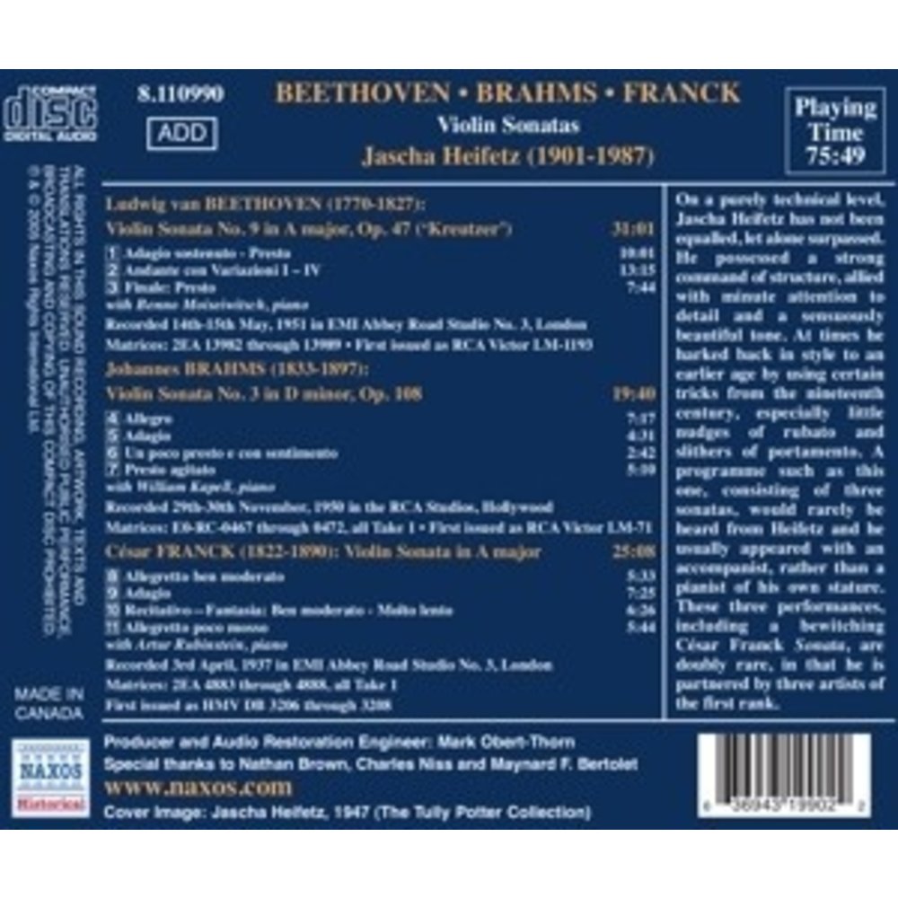 Beethoven / Brahms / Franck