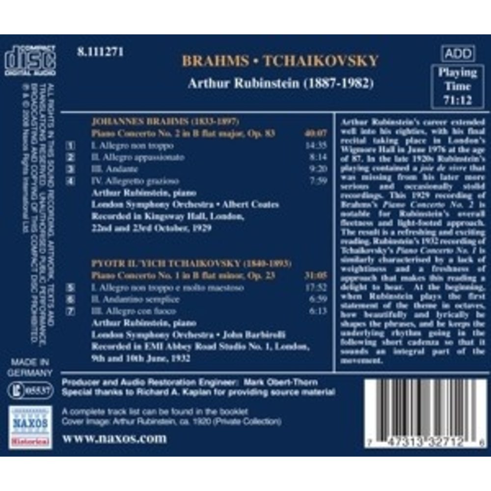 Brahms/Tchaikovsky: Piano Ct.