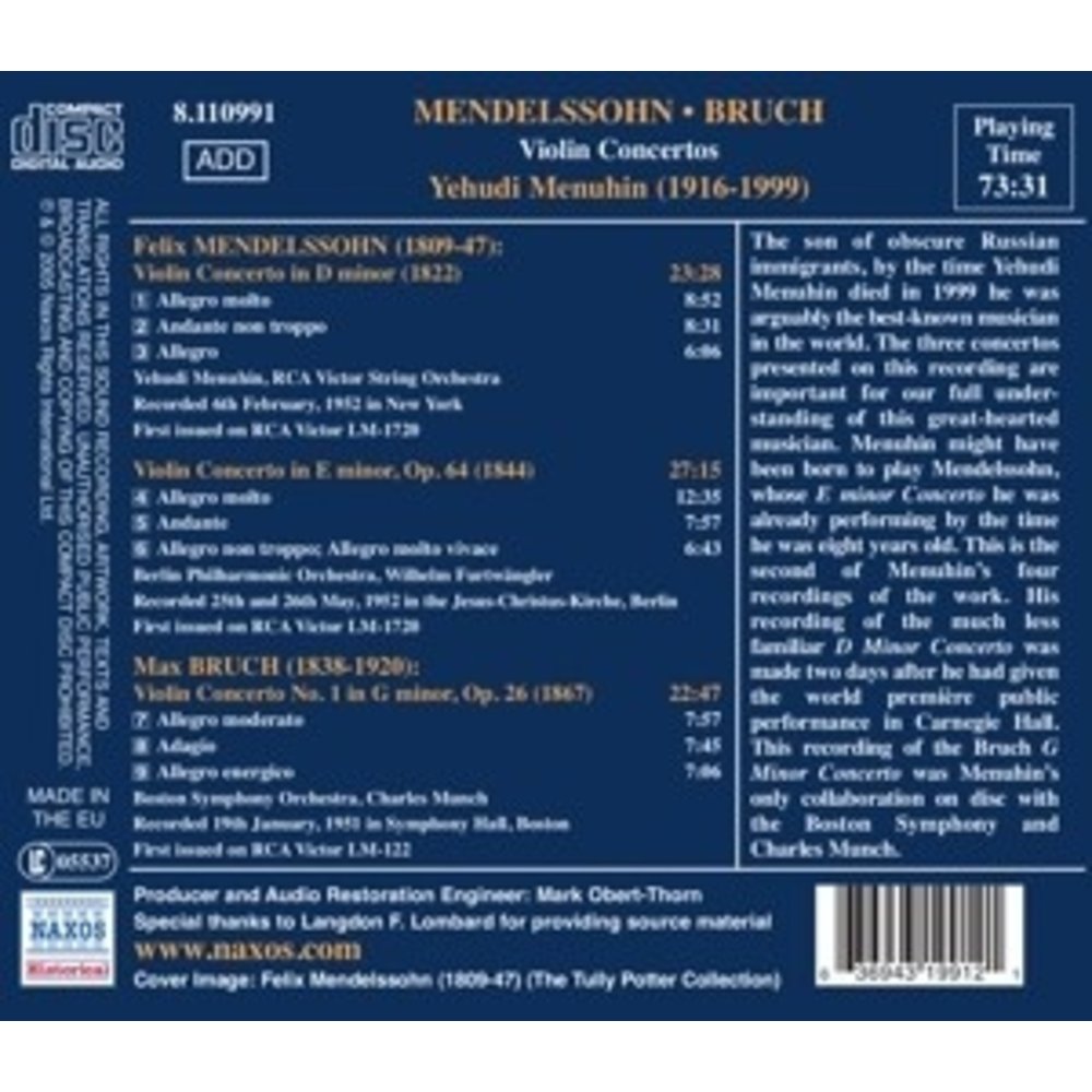 Mendelssohn / Bruch: Violin Co