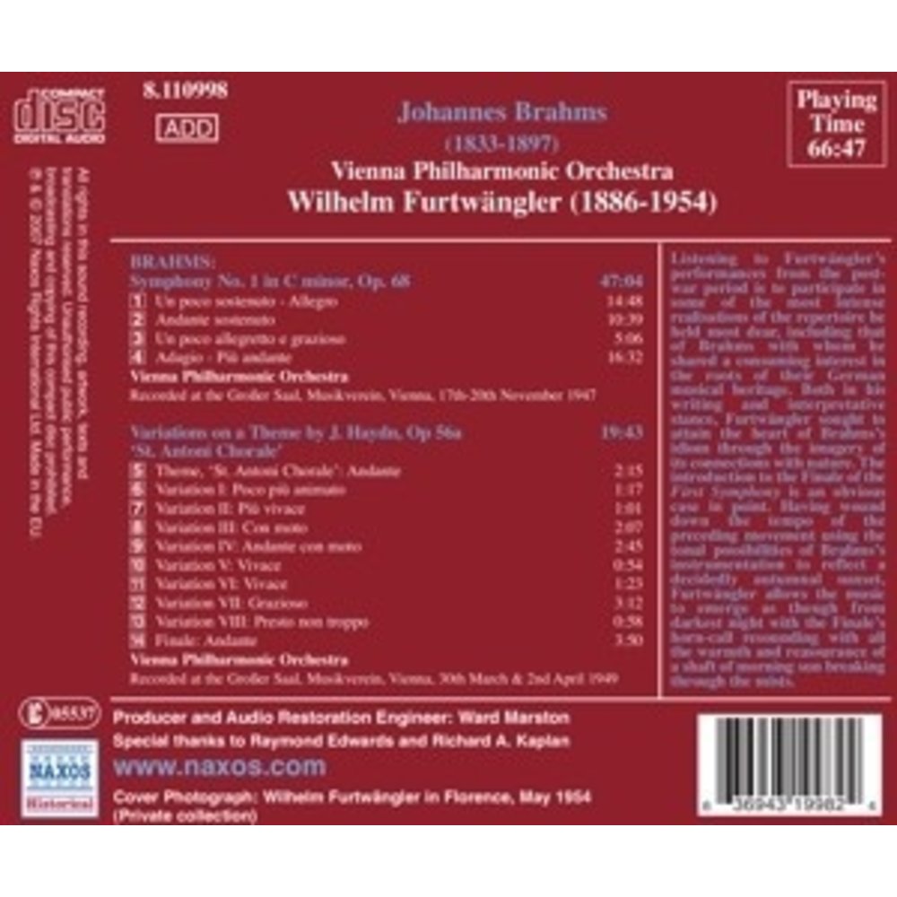 Brahms:sym. No.1/Haydn Var.