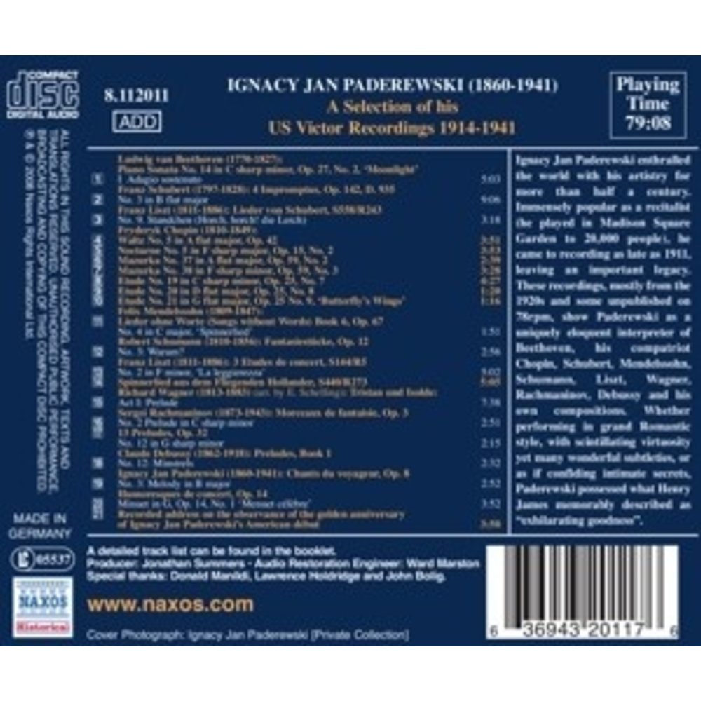 Paderewski: Us Victor Recordings
