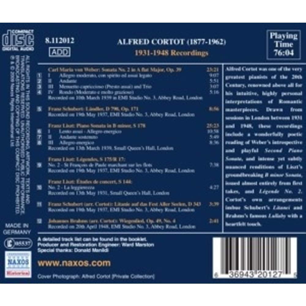 Cortot: Hmv Recordings 1931-48