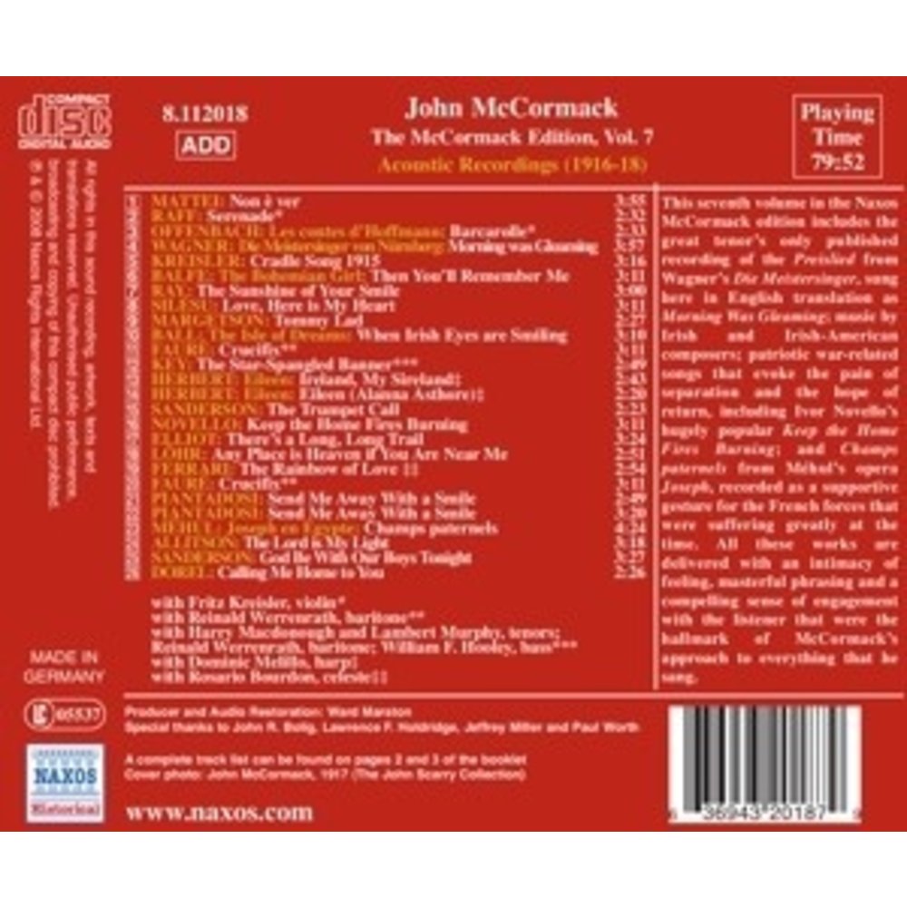 John Mccormack Edition V. 7