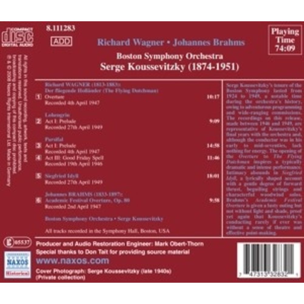 Koussevitzky: Wagner/Brahms