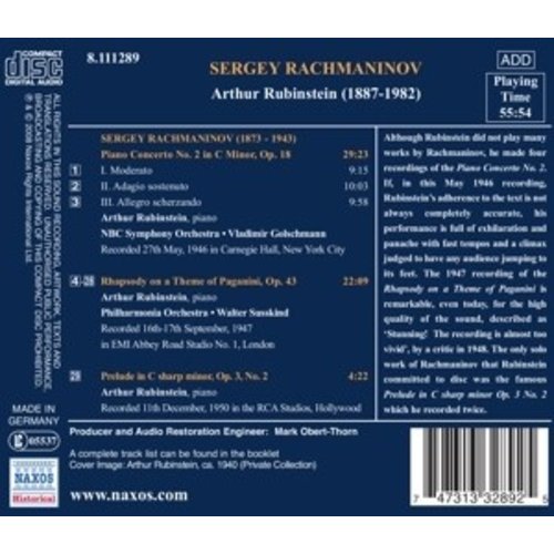 Rubinstein: Rachmaninov