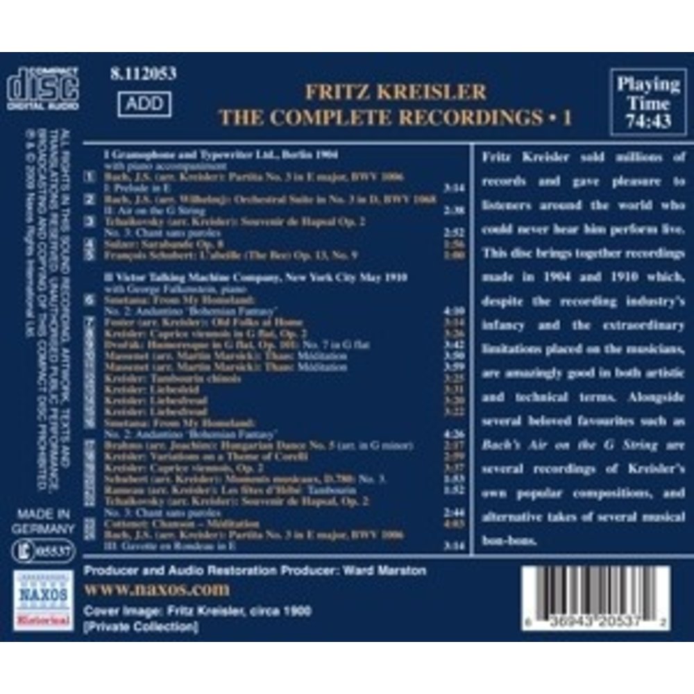Kreisler: Complete Rec. 1