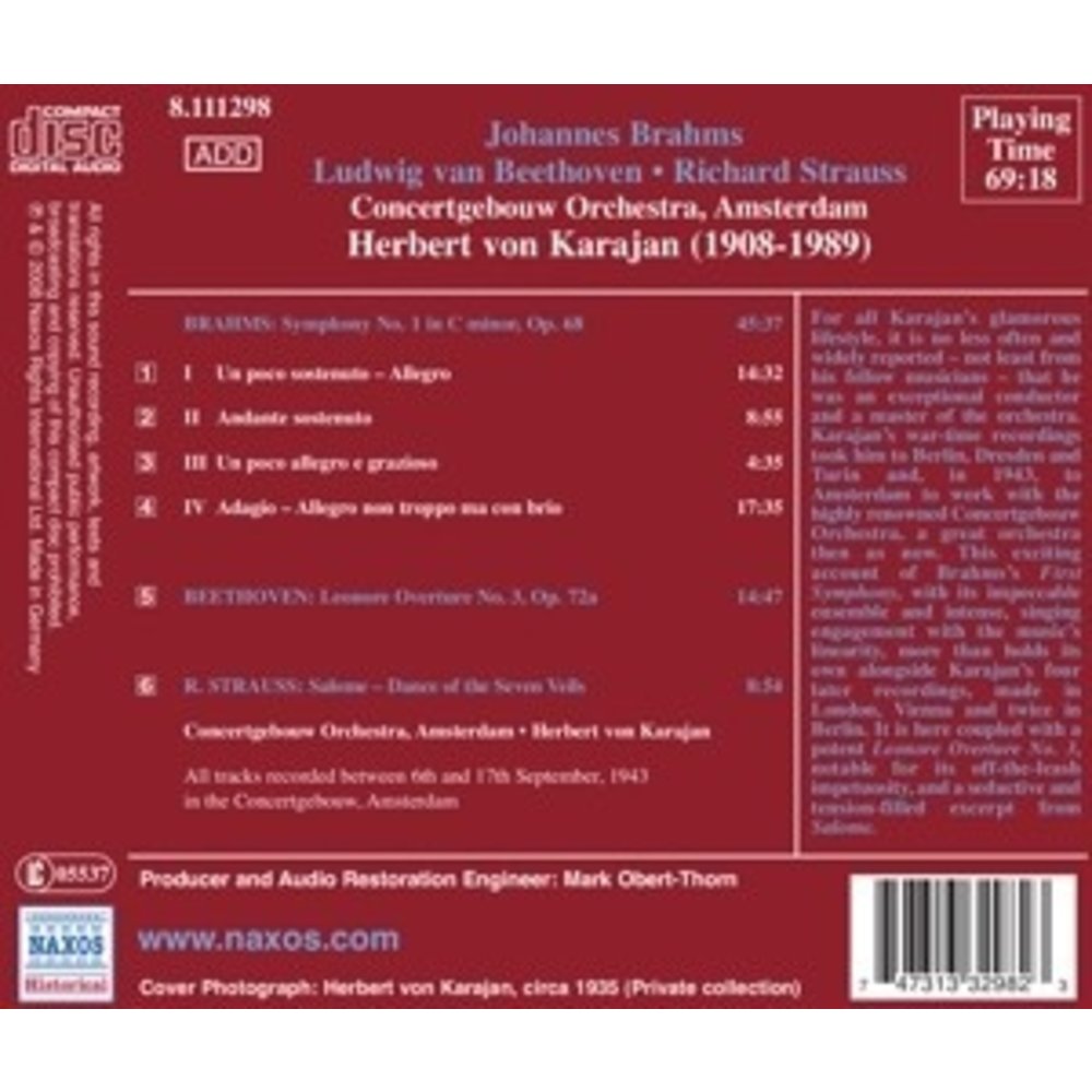 Karajan: Brahms Beethoven Strauss