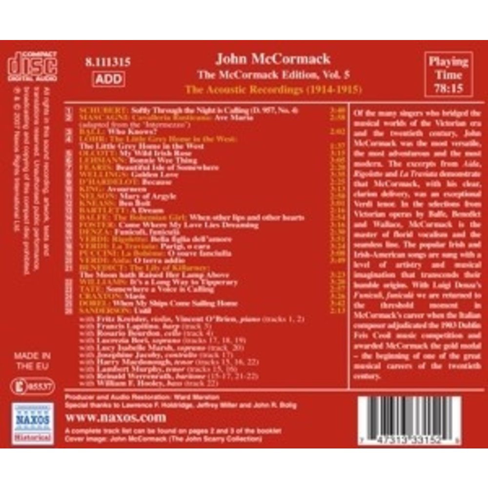 John Mccormack Edition V. 5