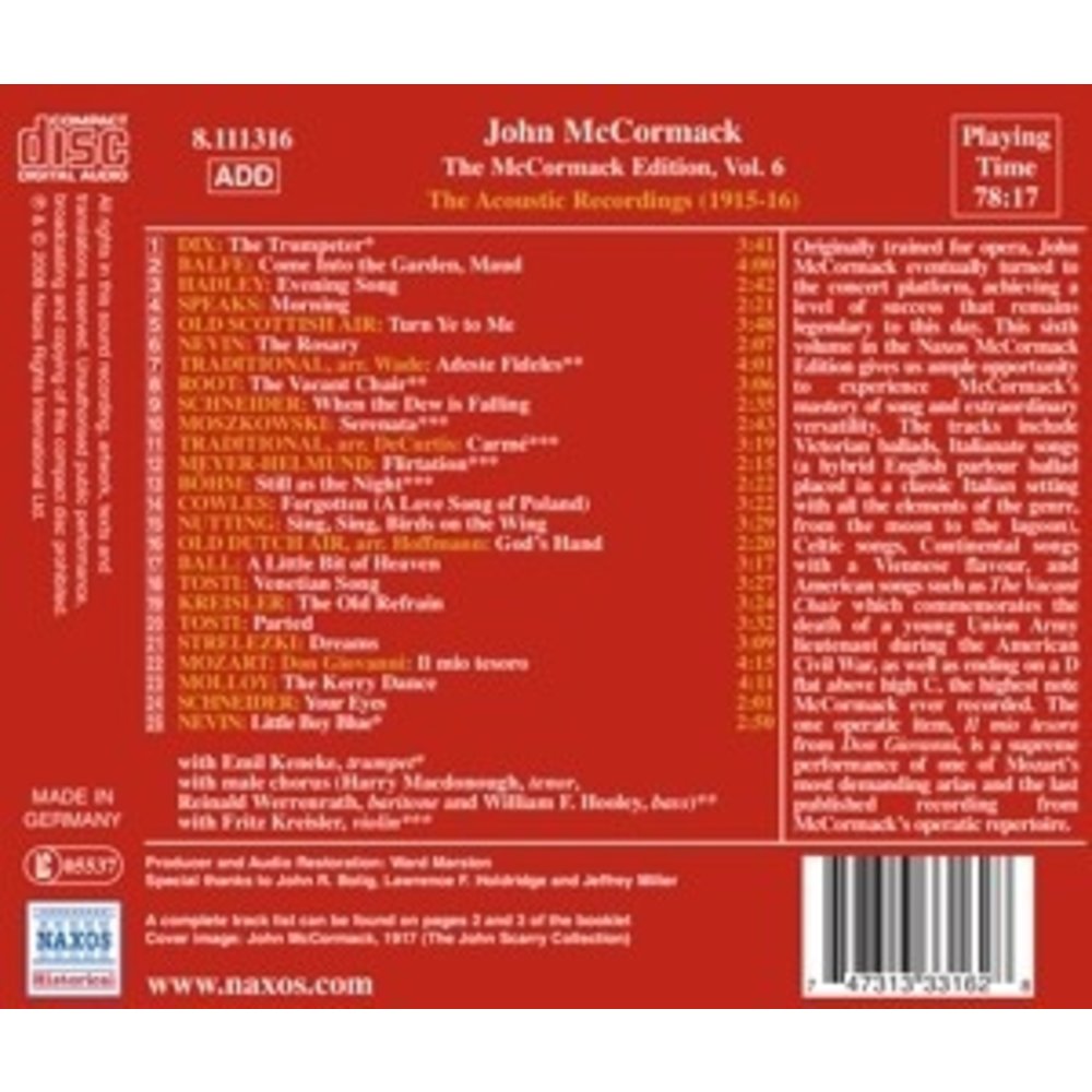 John Mccormack Edition V. 6