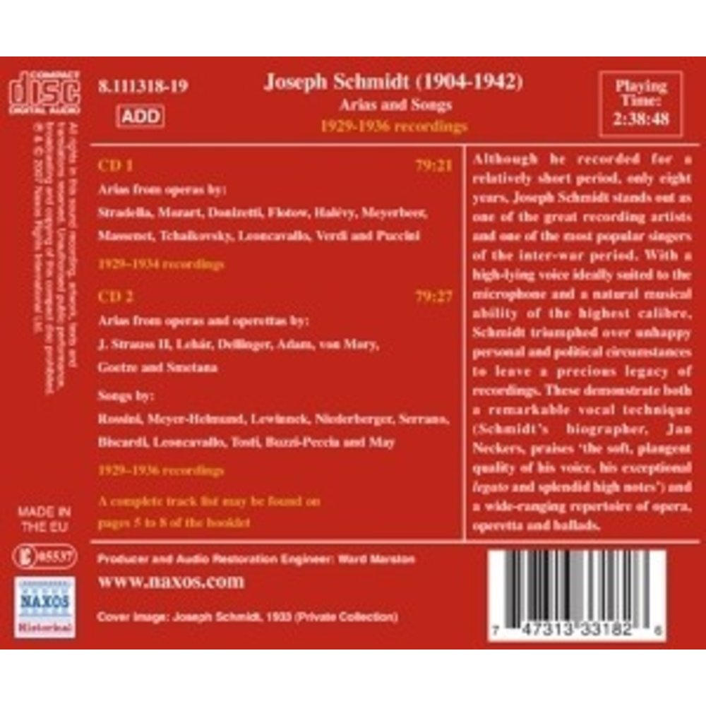 Josef Schmidt: Arias And Songs