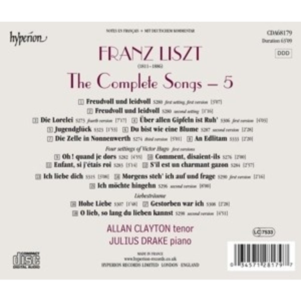 Hyperion The Complete Songs Vol. 5