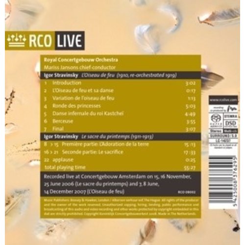 RCO LIVE L'oiseau De Feu/Le Sacre Du Printemps