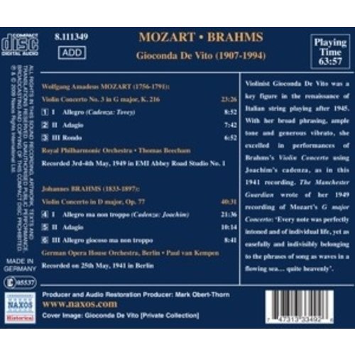 De Vito: Mozart/Brahms