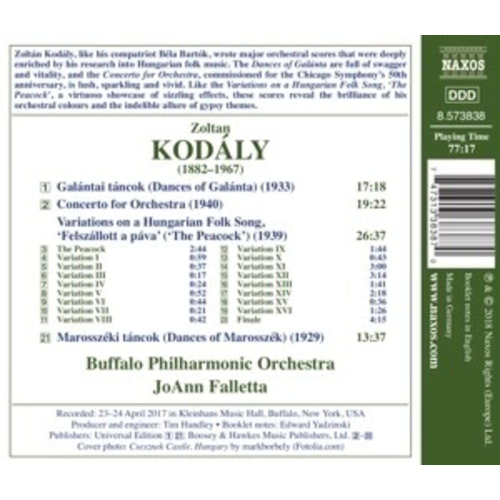 Naxos Concerto For Orchestra . Dances Of