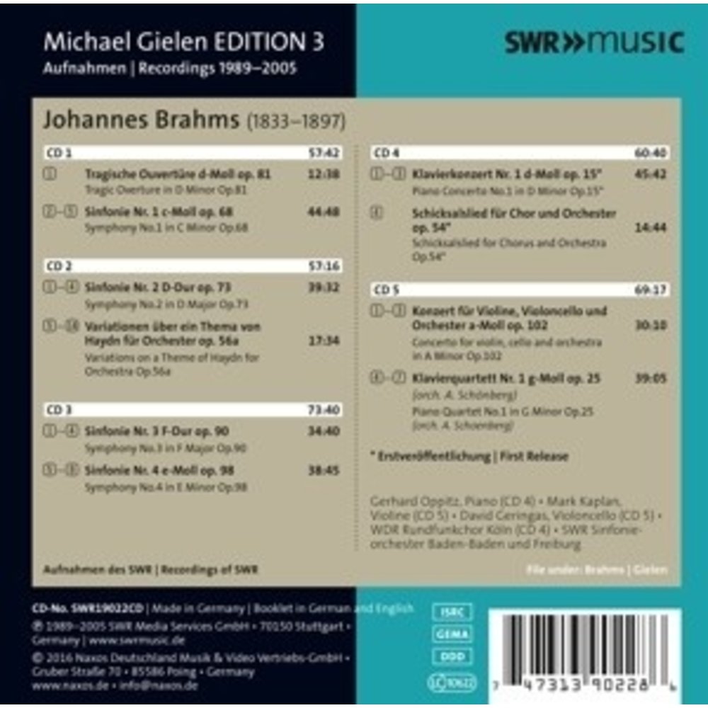 Edition Vol. 3 Johannes Brahms