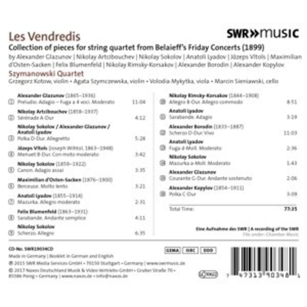 Les Vendredis: Collection Of Pieces For String Qua