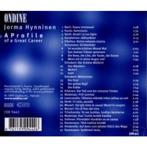 Ondine Jorma Hynninen, Profile *D*