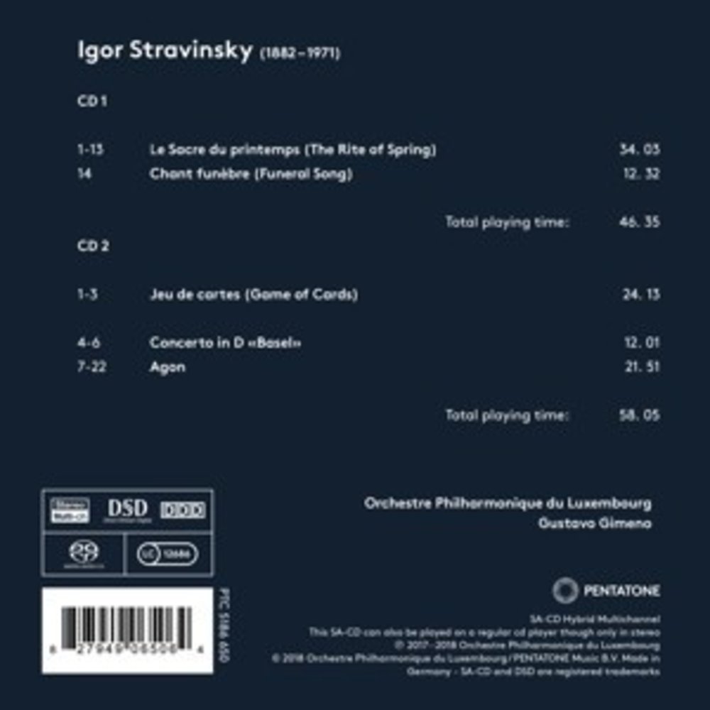 Pentatone Rite Of Spring/Funeral Song/Game Of Cards A.o.