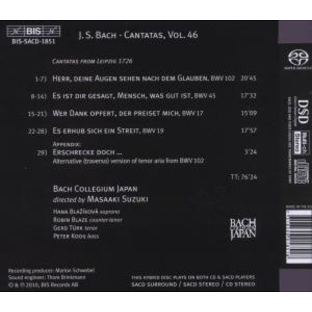 BIS Bach - Cantatas 46