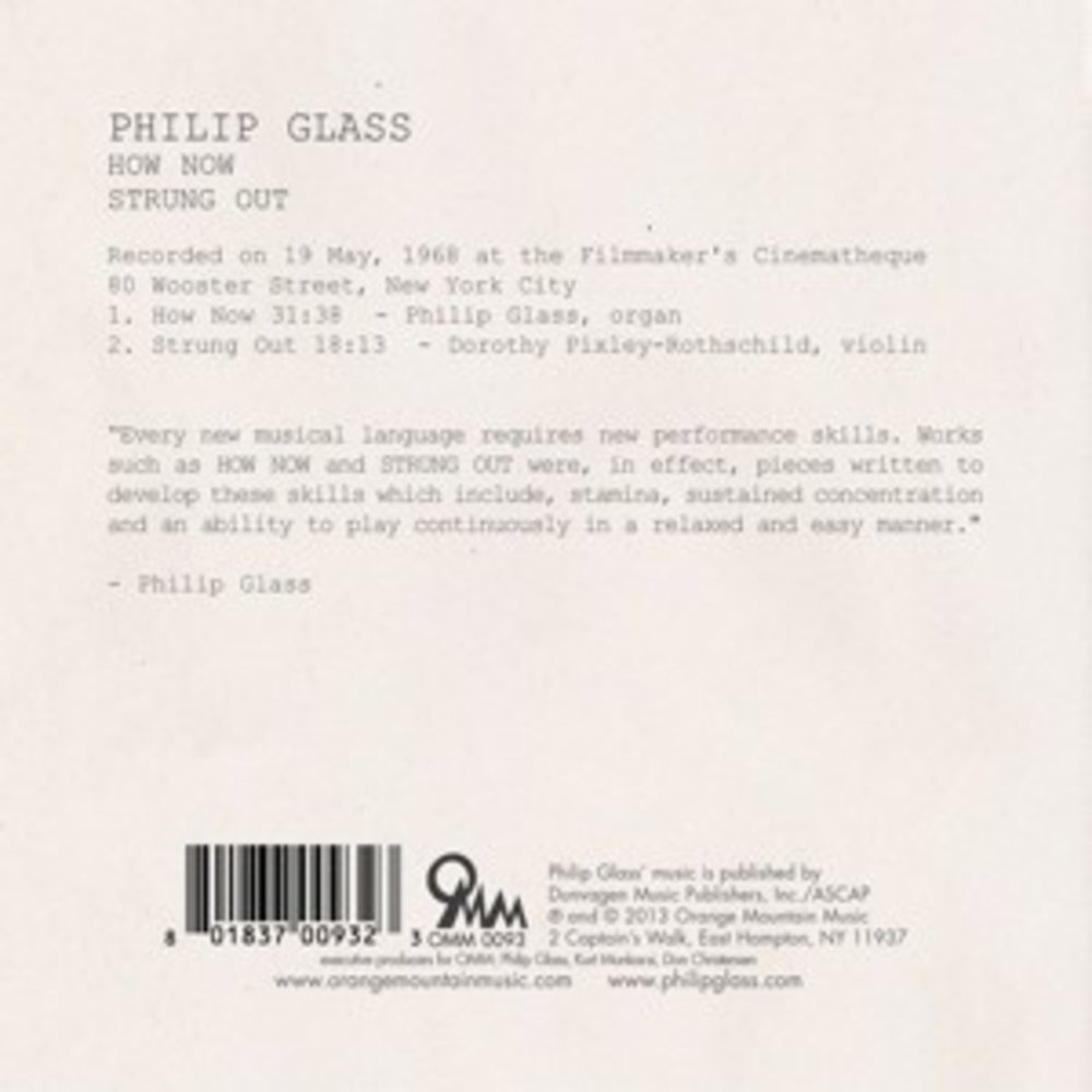 Orange Mountain Music How Now/Strung Out