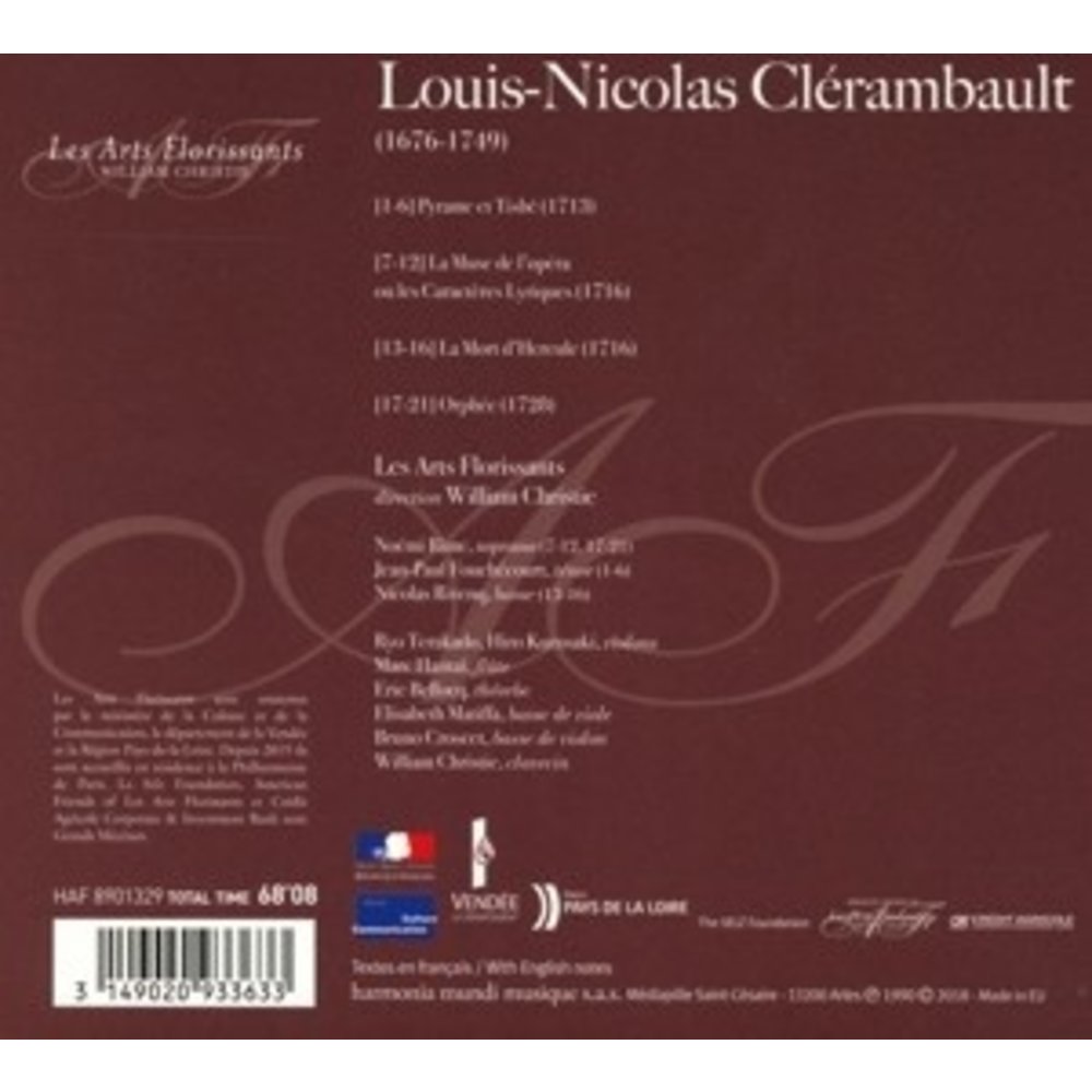 Harmonia Mundi Clerambault Cantates