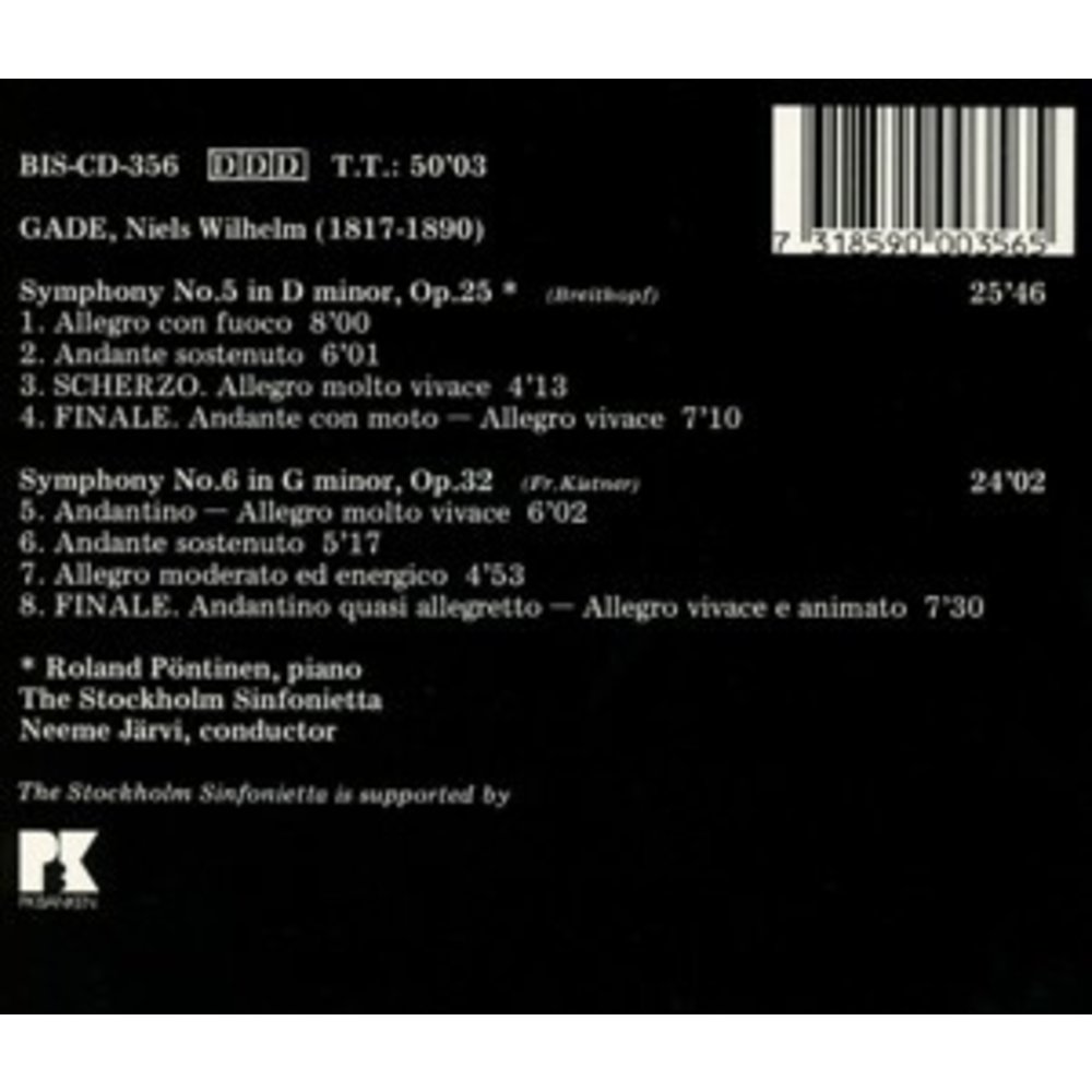 BIS Gade - Symphonies Iv