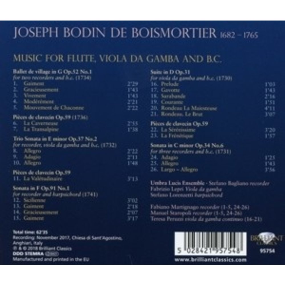 Brilliant Classics Boismortier: Music For Flute, Viola