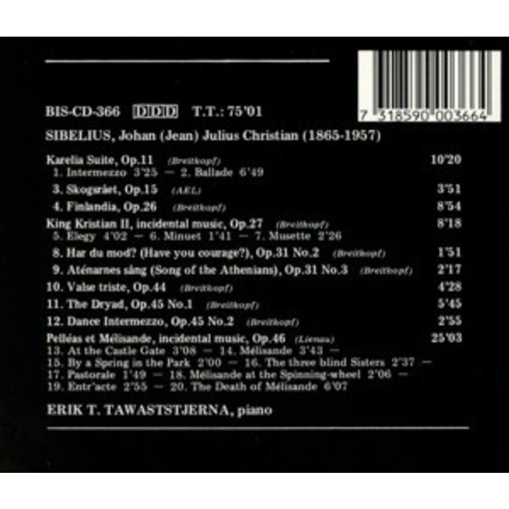 BIS Sibelius - (22) Pn Tr. I