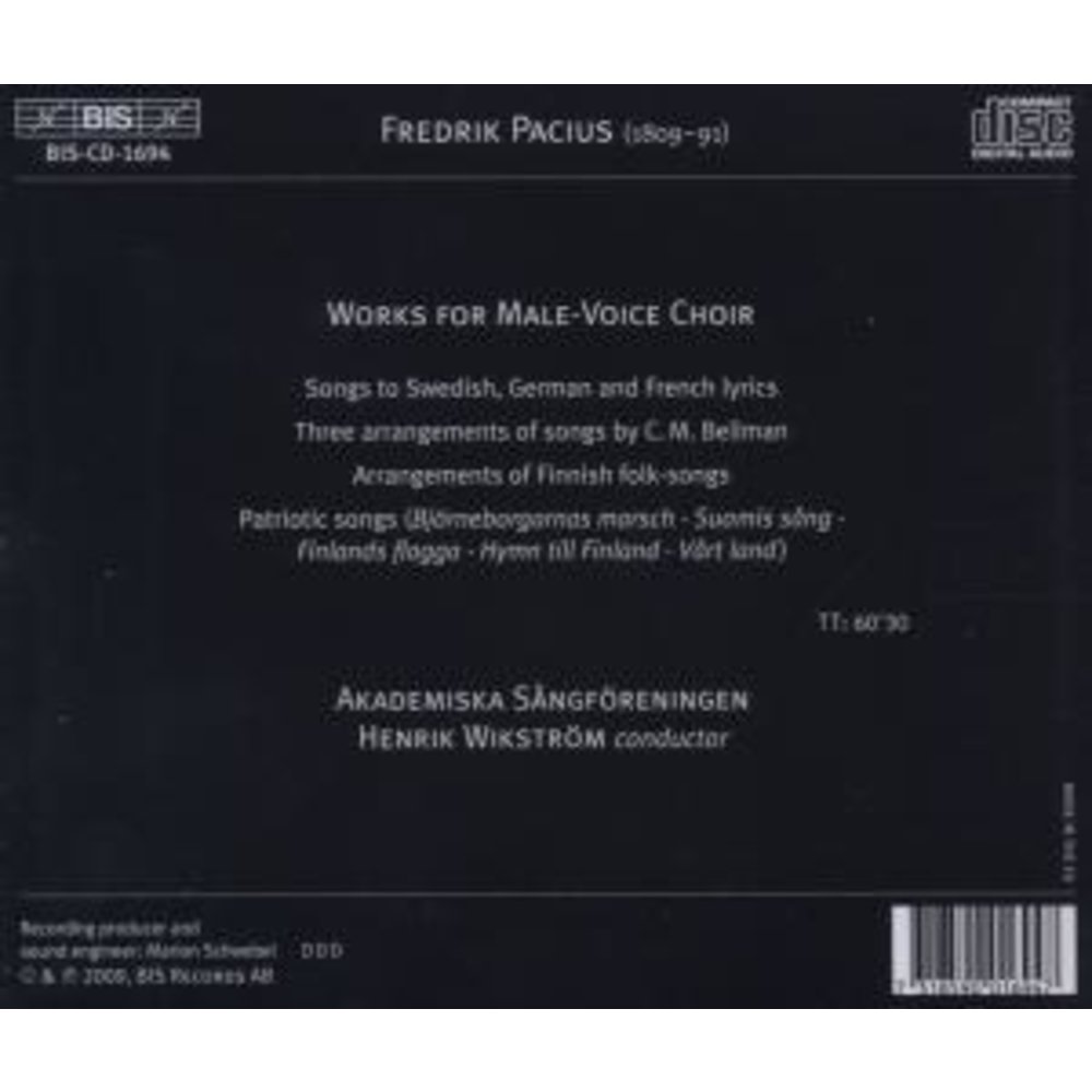 BIS Pacius - Choral Music