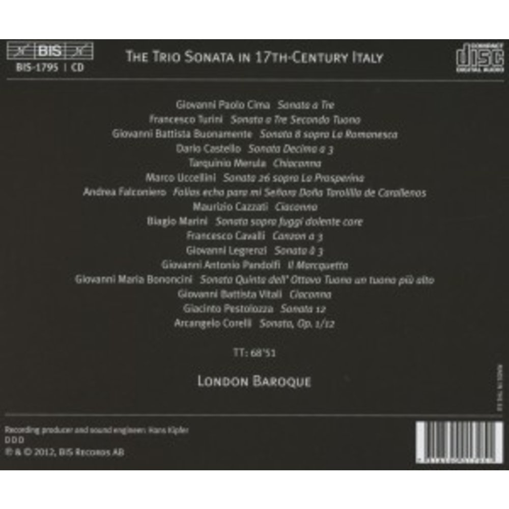 BIS The Trio Sonata In 17Th-Century Italy
