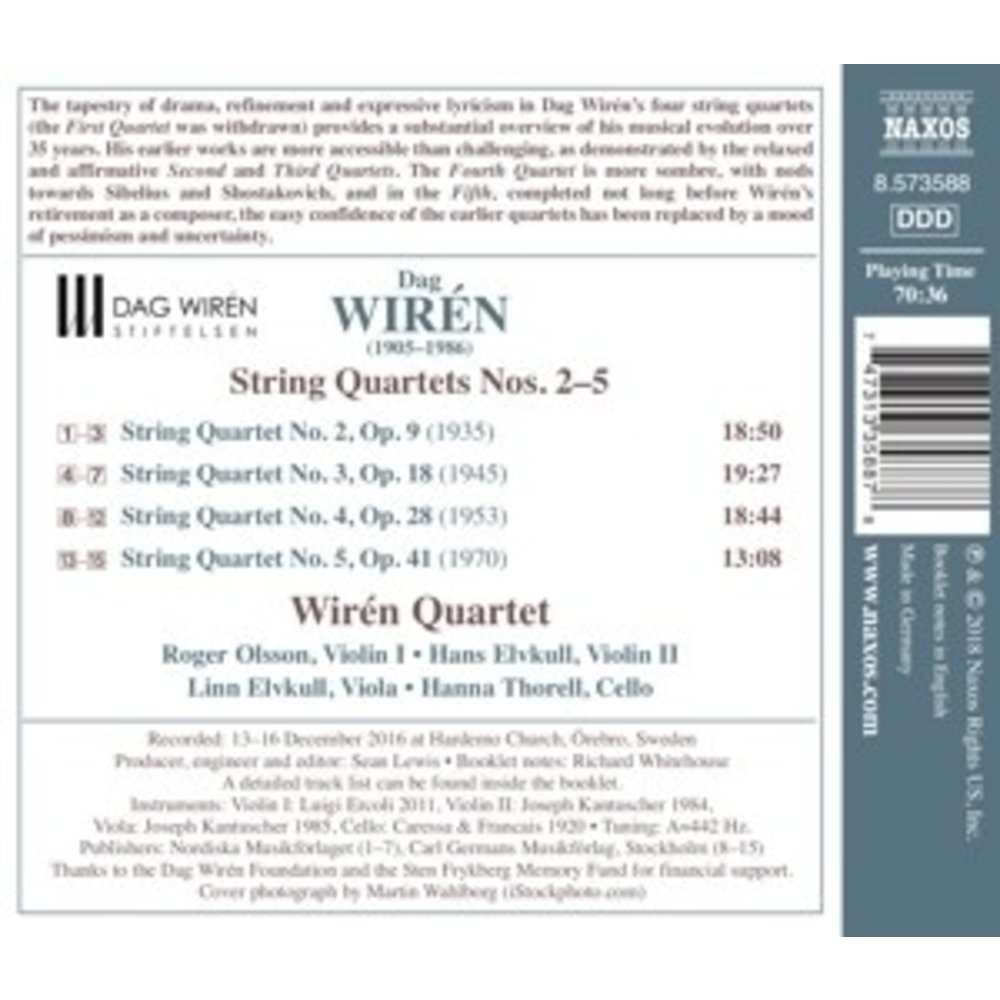 Naxos String Quartets Nos. 2-5