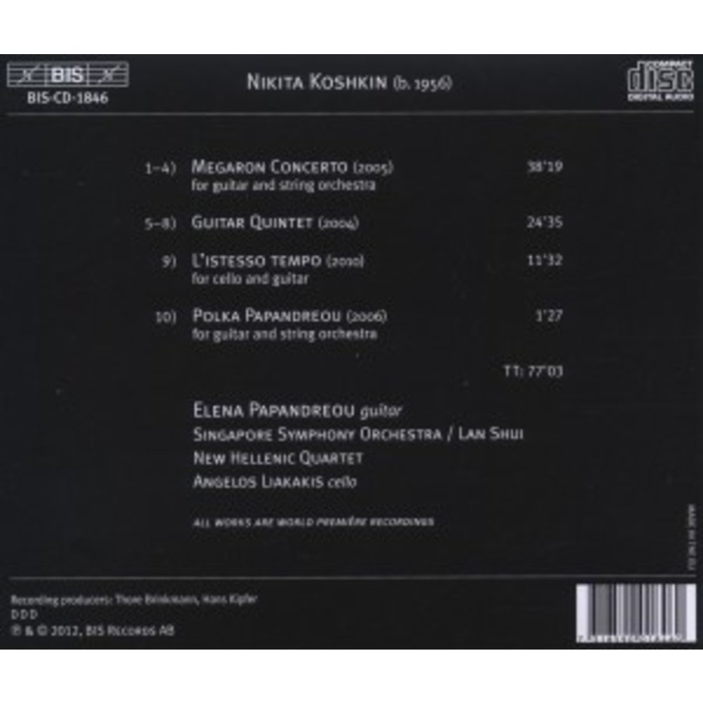 BIS Koshkin: Megaron Concerto / Guitar Quintet