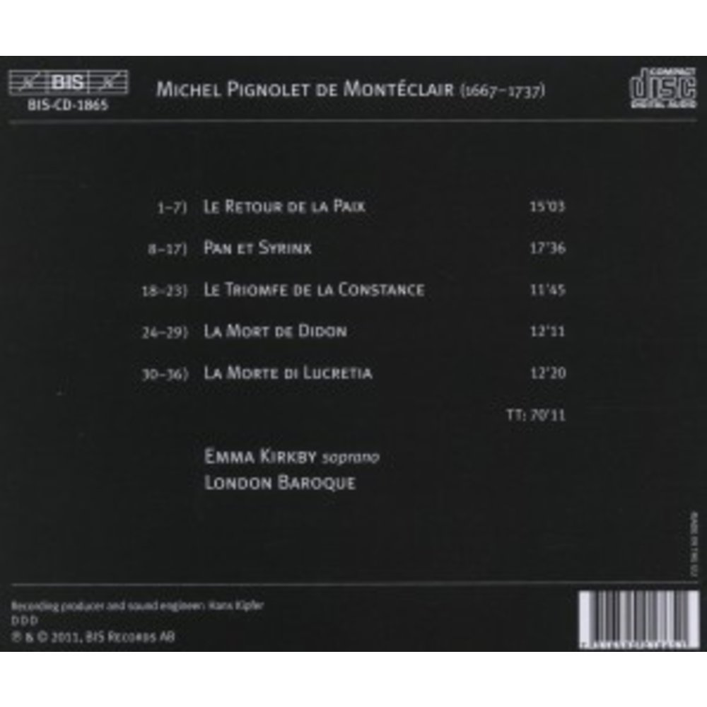 BIS Monteclair: Cantates A Voix Seule