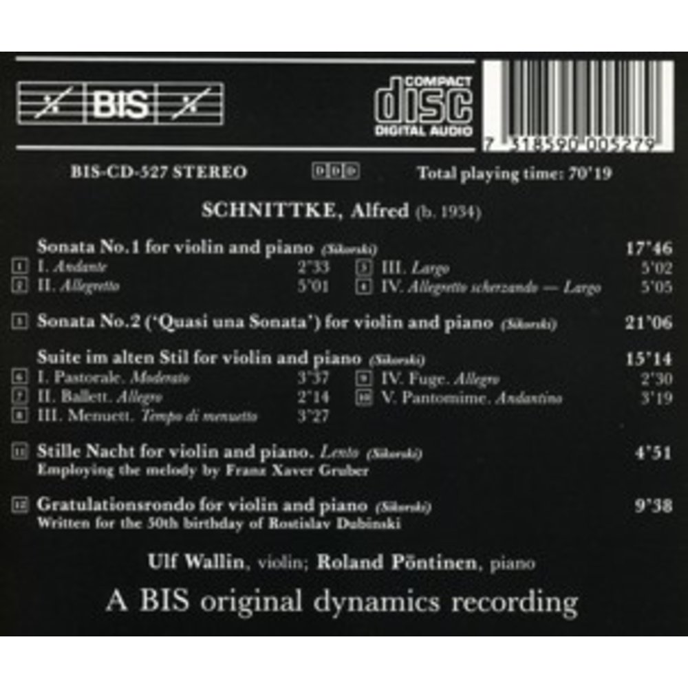 BIS Schnittke - Vl Sonatas