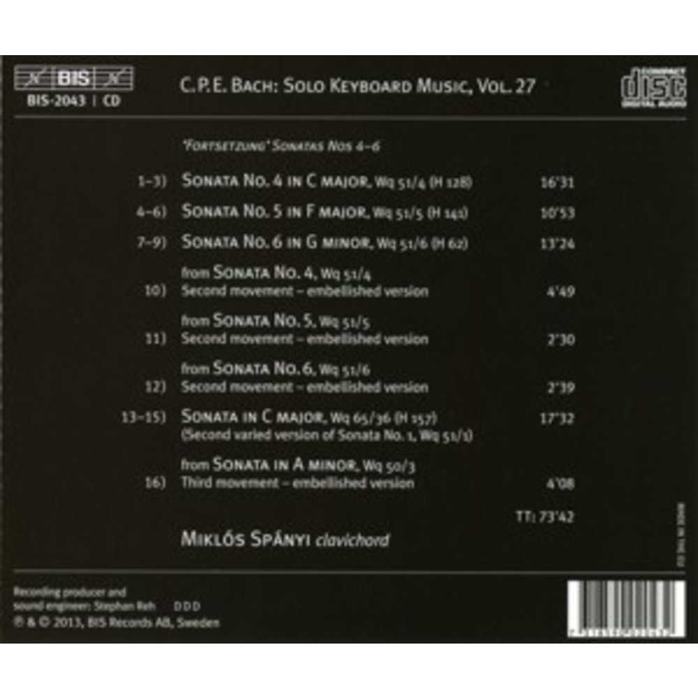 BIS Solo Keyboard Music, Vol. 27