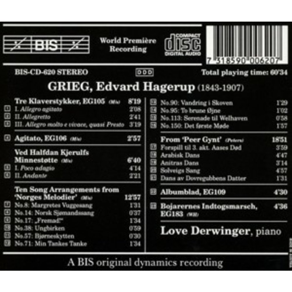 BIS Grieg - Solo Piano