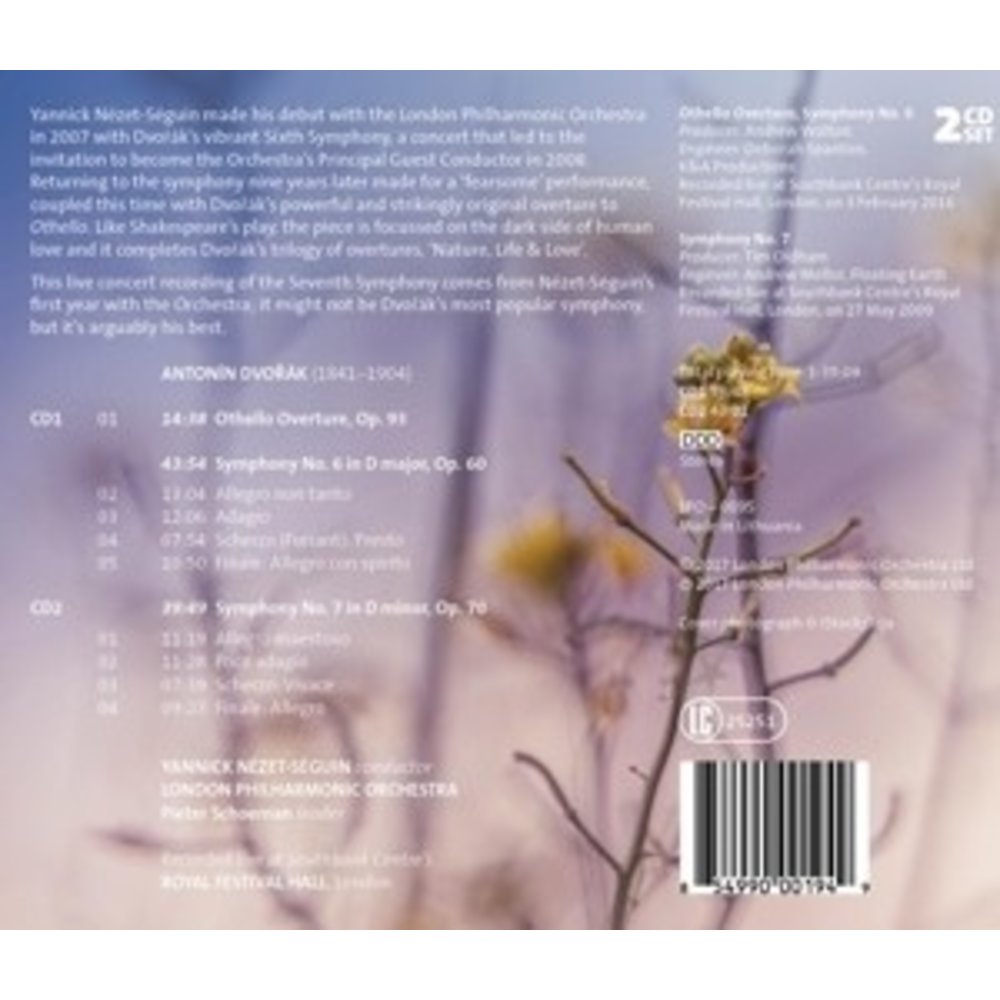 LONDON PHILHARMONIC ORCHESTRA Dvorak Symphonies Nos. 6 & 7