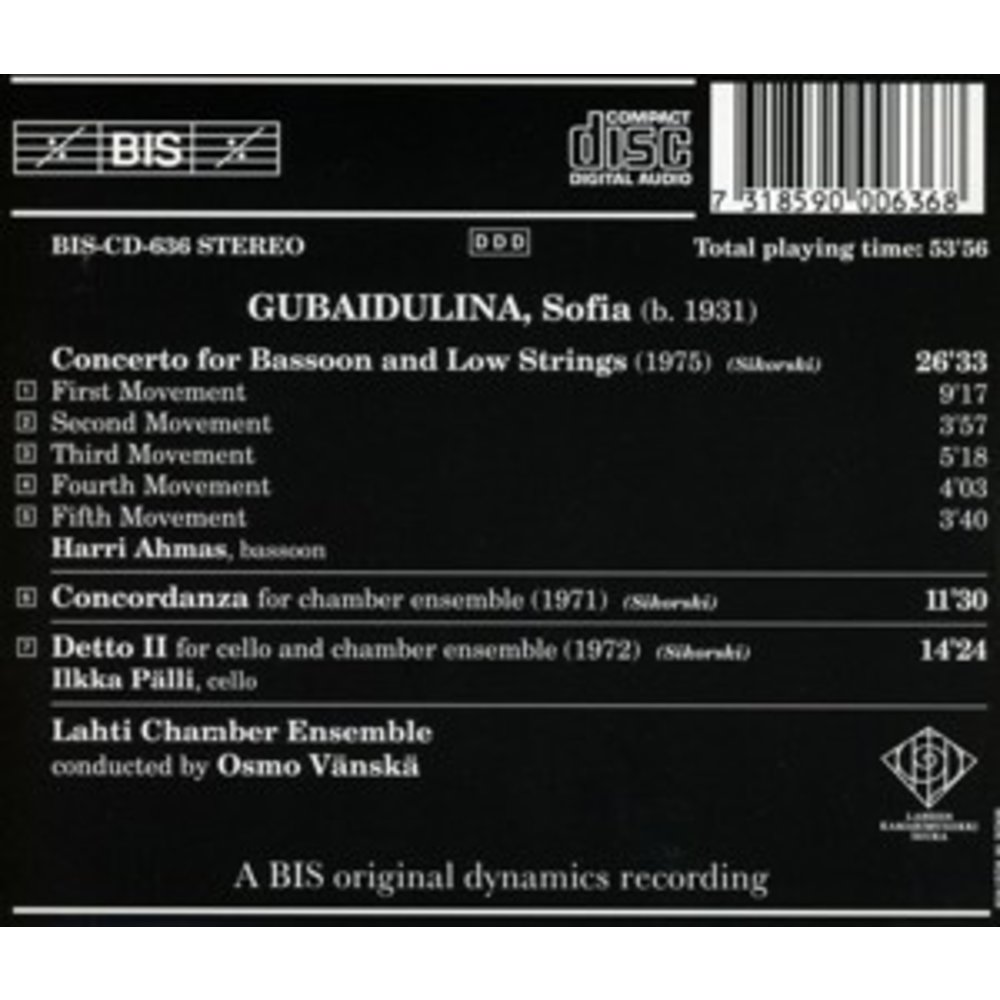 BIS Gubaid. - Bassoon Conc.