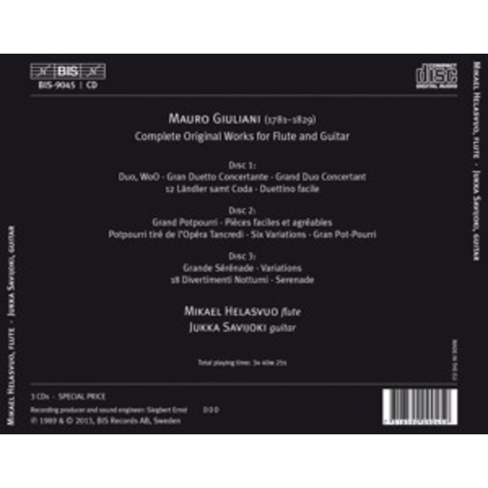 BIS Complete Original Works For Flute &