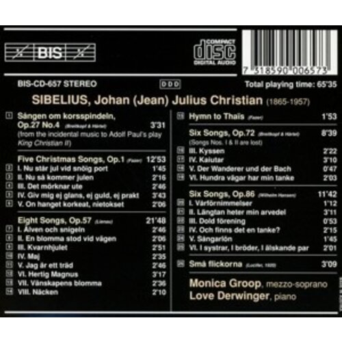 BIS Sibelius - (35) Songs Ii