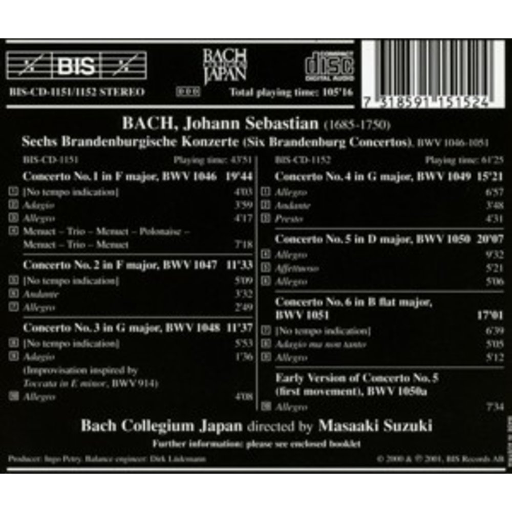 BIS Bach - Brandenburg Conc.