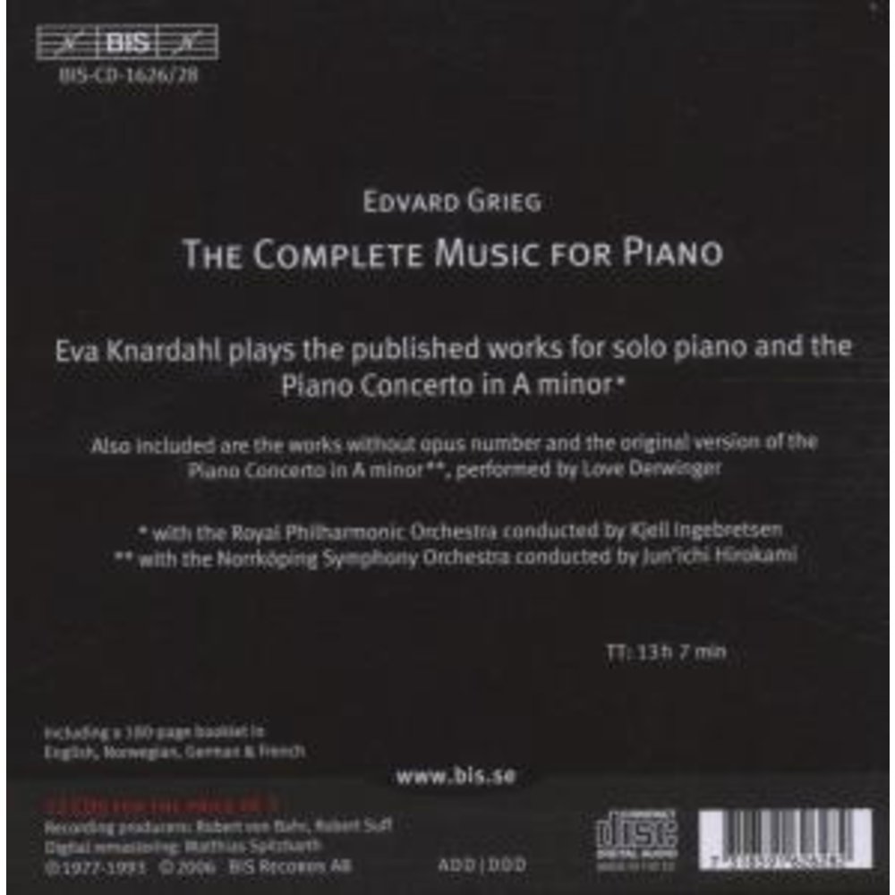 BIS Grieg - Complete Piano Music