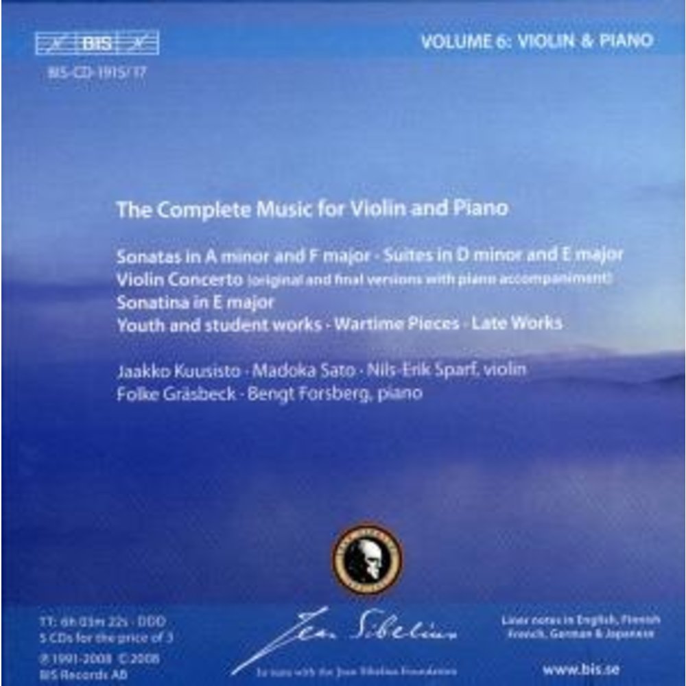 BIS The Sibelius Edition Vol.6 - Violin