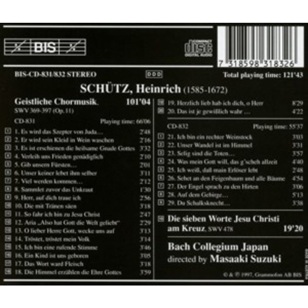 BIS Schutz - Sacred Choir