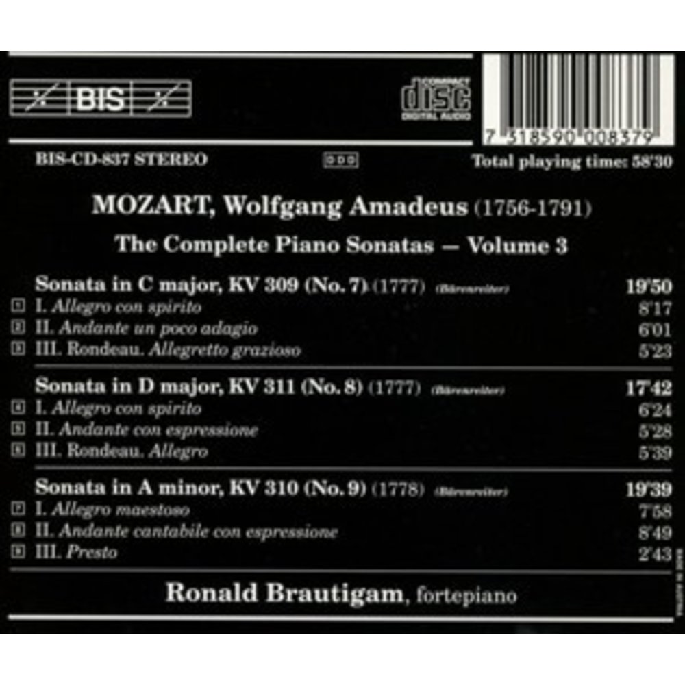 BIS Mozart - Piano Iii