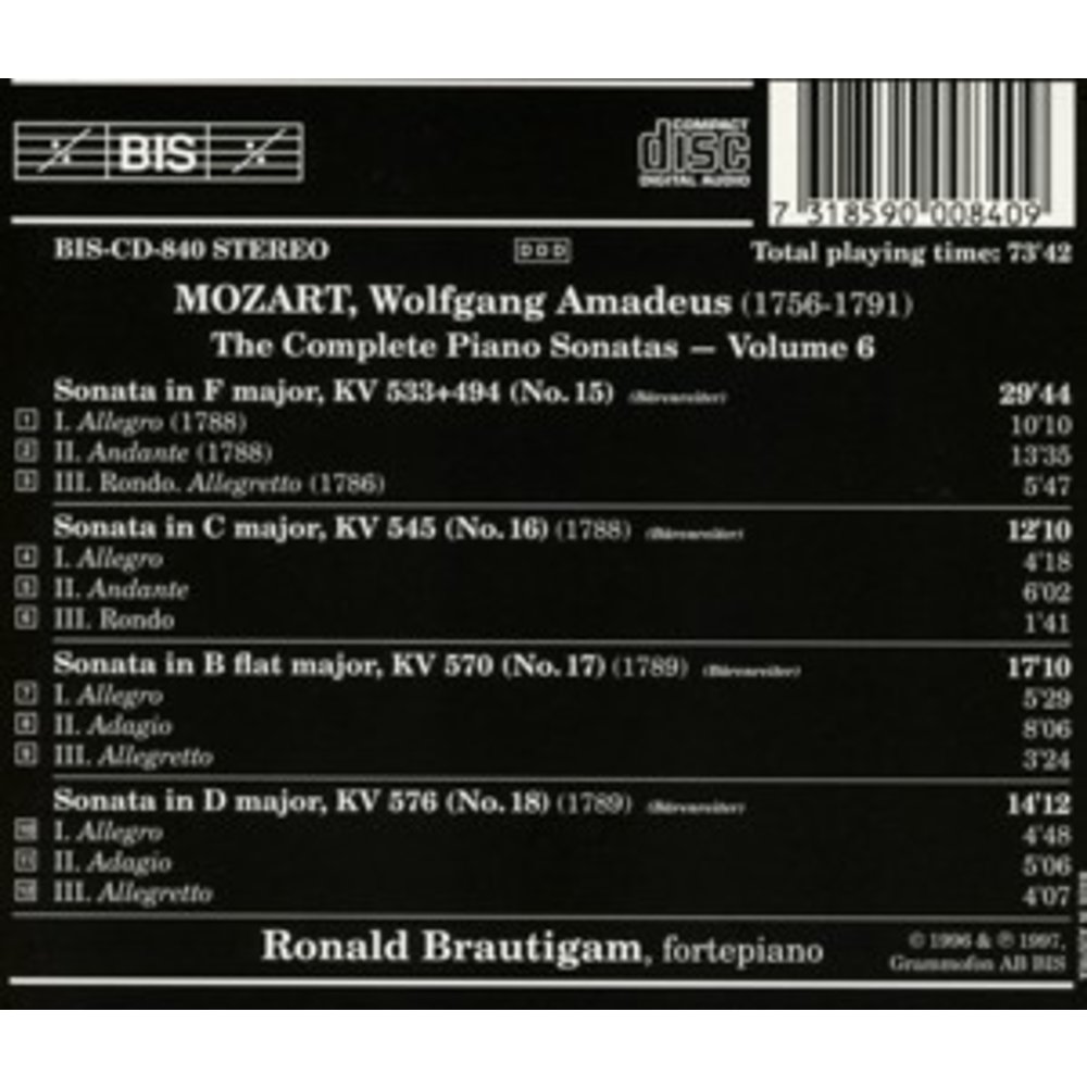 BIS Mozart - Piano Vi