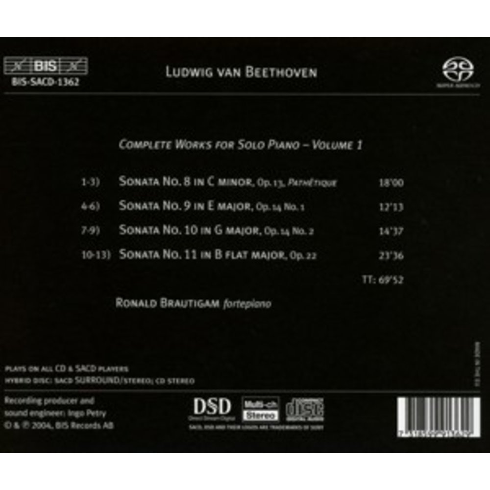 BIS Beethoven - Cpl Solo Pno 1