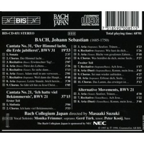 BIS Bach - Cantatas 6