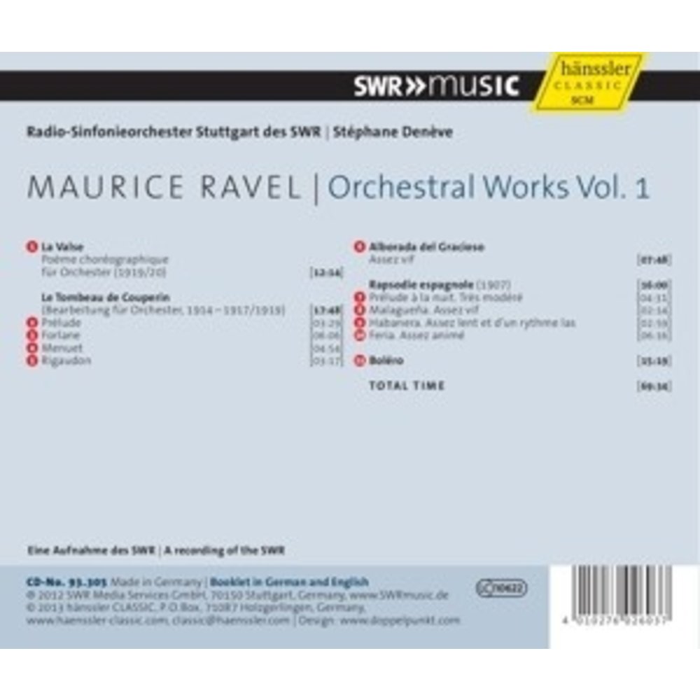 Ravel: Orchestral Works Vol.1