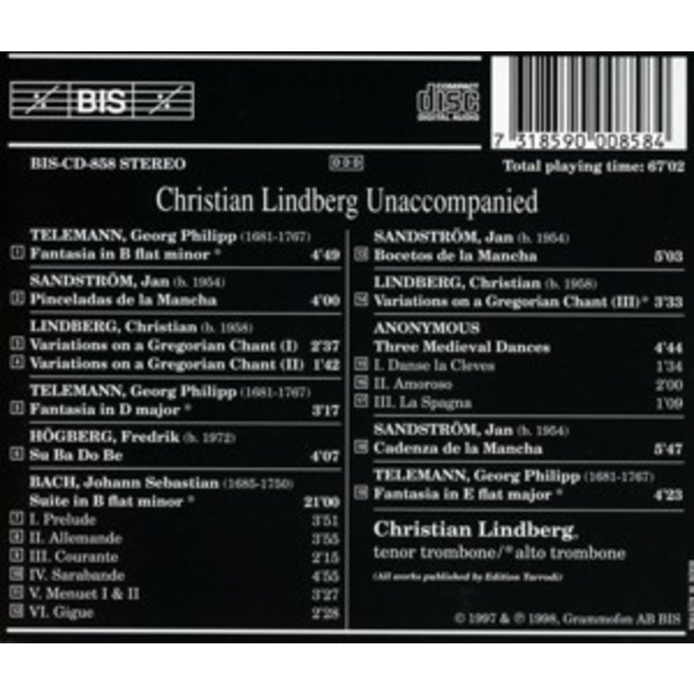 BIS Lindberg Unaccomp.